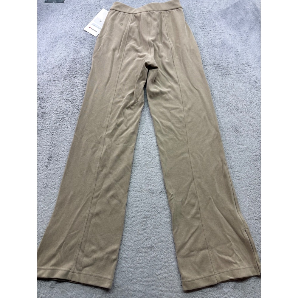 Lululemon Softstreme High-Rise Wide-Leg Pique Pant Nomad Tan XXS LW5HHPS NWT